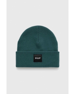 HUF czapka kolor zielony z cienkiej dzianiny
