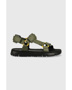 Camper sandały skórzane Oruga Sandal męskie kolor zielony K100416.022