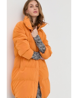 Patrizia Pepe kurtka damska kolor pomarańczowy zimowa