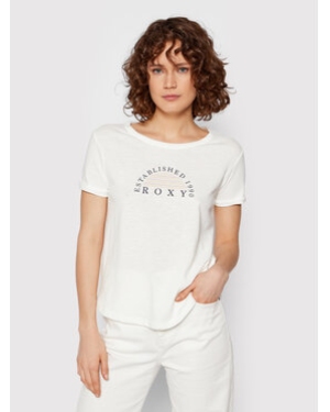 Roxy T-Shirt Oceanaholic ERJZT05354 Biały Relaxed Fit